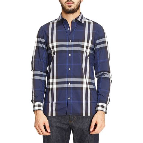 blue burberry shirts|burberry men's shirts clearance.